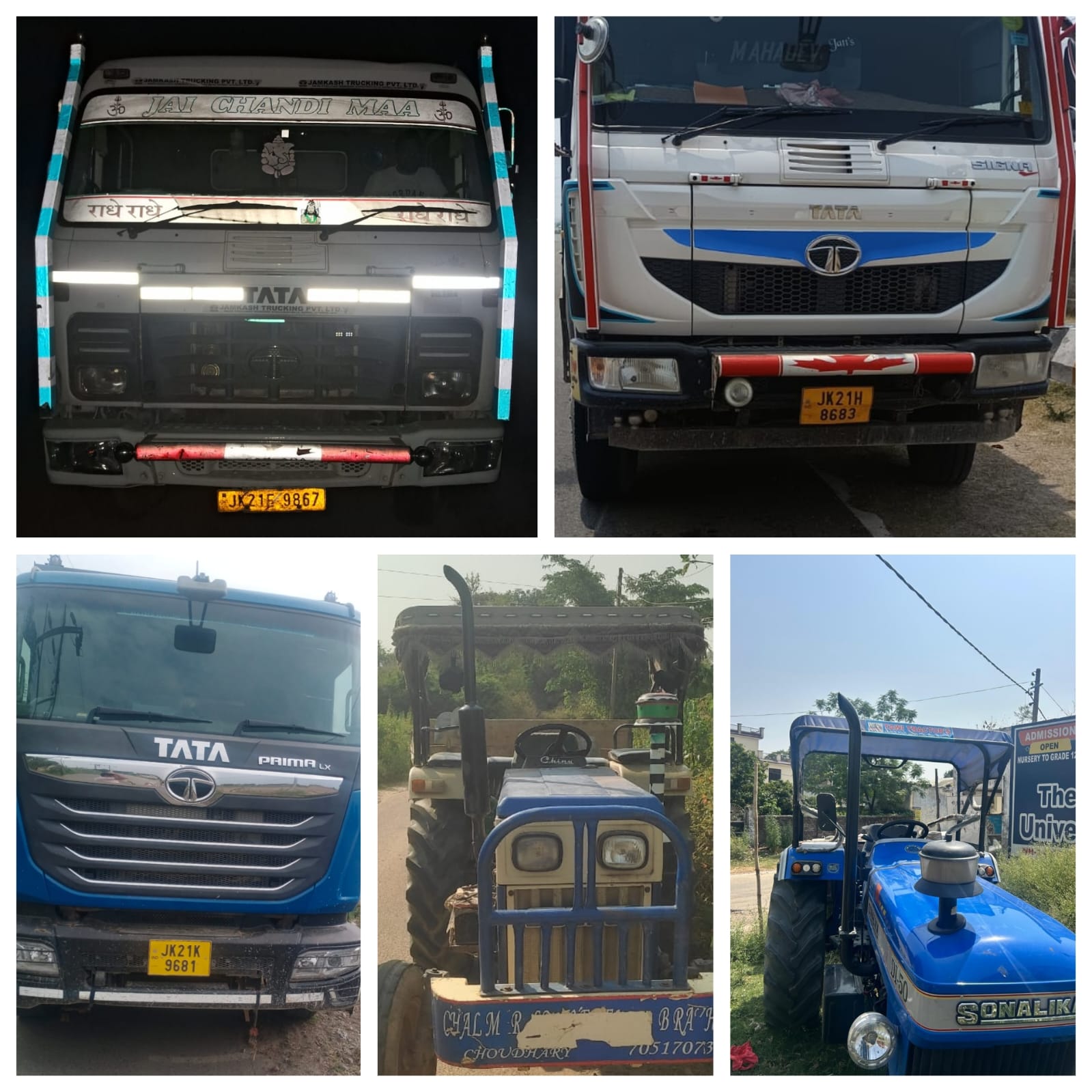 'Samba Police seizes 05 vehicles including 03 dumpers for illegal mining'